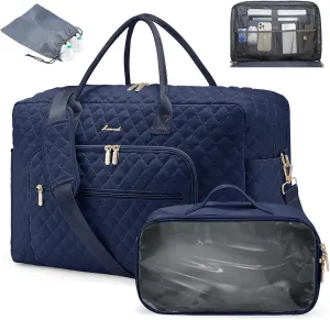 LOVEVOOK Travel Duffle Bag, Weekender Bag for Women with Toiletry Bag Carry on Overnight Bag with Laptop Compartment, Yoga Gym Bag with Wet Pocket Shoe Bag, Hospital Bag for Labor and Delivery