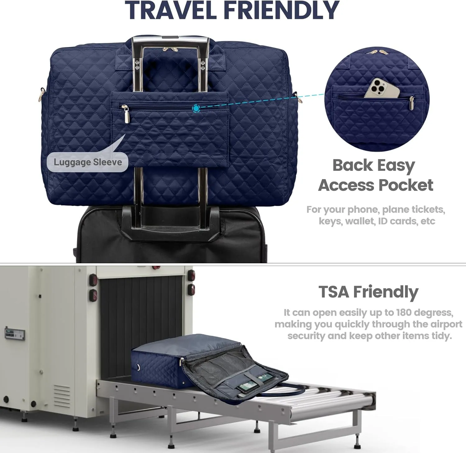 LOVEVOOK Travel Duffle Bag, Weekender Bag for Women with Toiletry Bag Carry on Overnight Bag with Laptop Compartment, Yoga Gym Bag with Wet Pocket Shoe Bag, Hospital Bag for Labor and Delivery