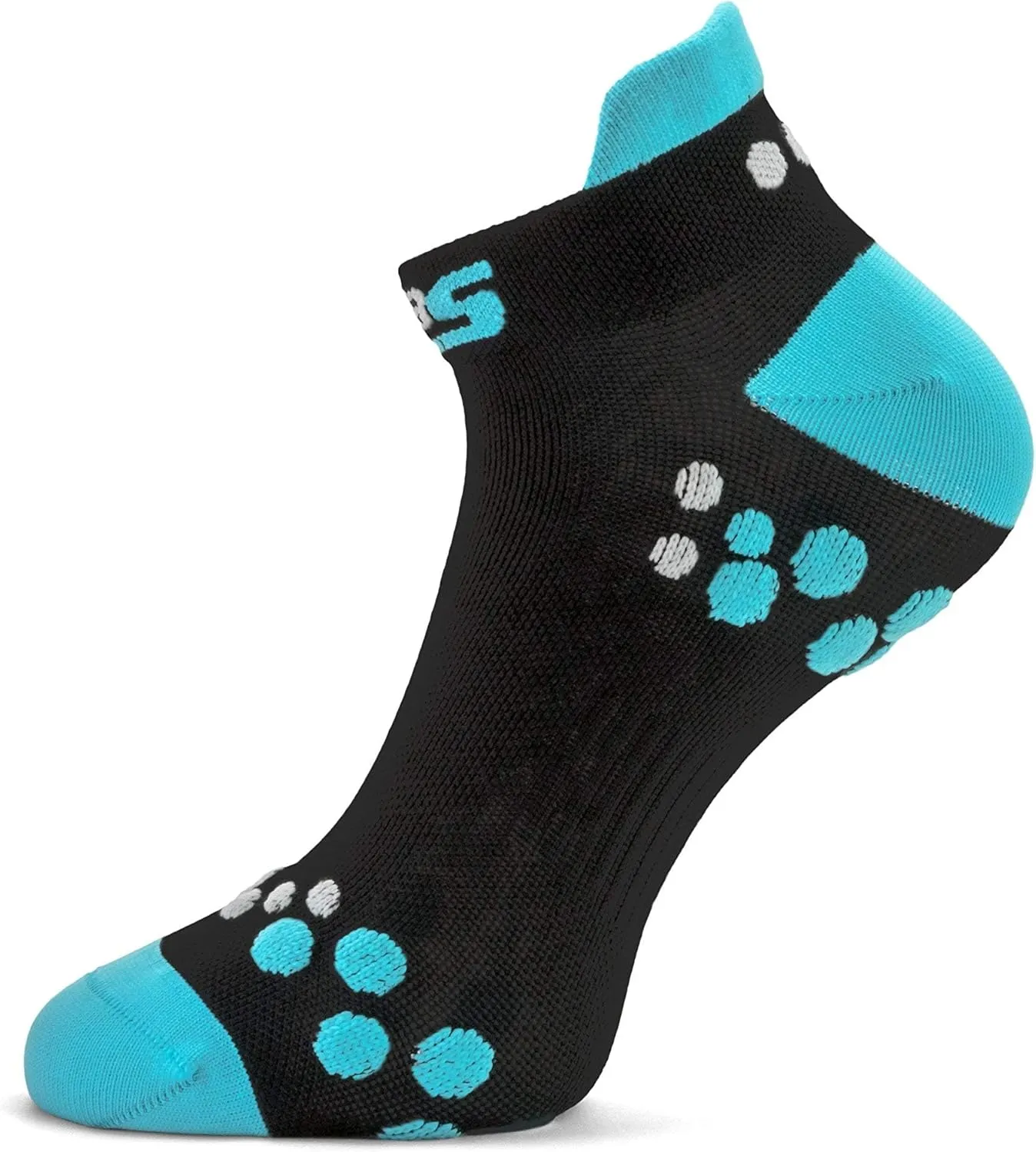 Low Cut Running Socks for Men & Women, 3 Pr Moisture Wicking Athletic Socks w/Anti Blister Tabs, Cushioned Padded Socks