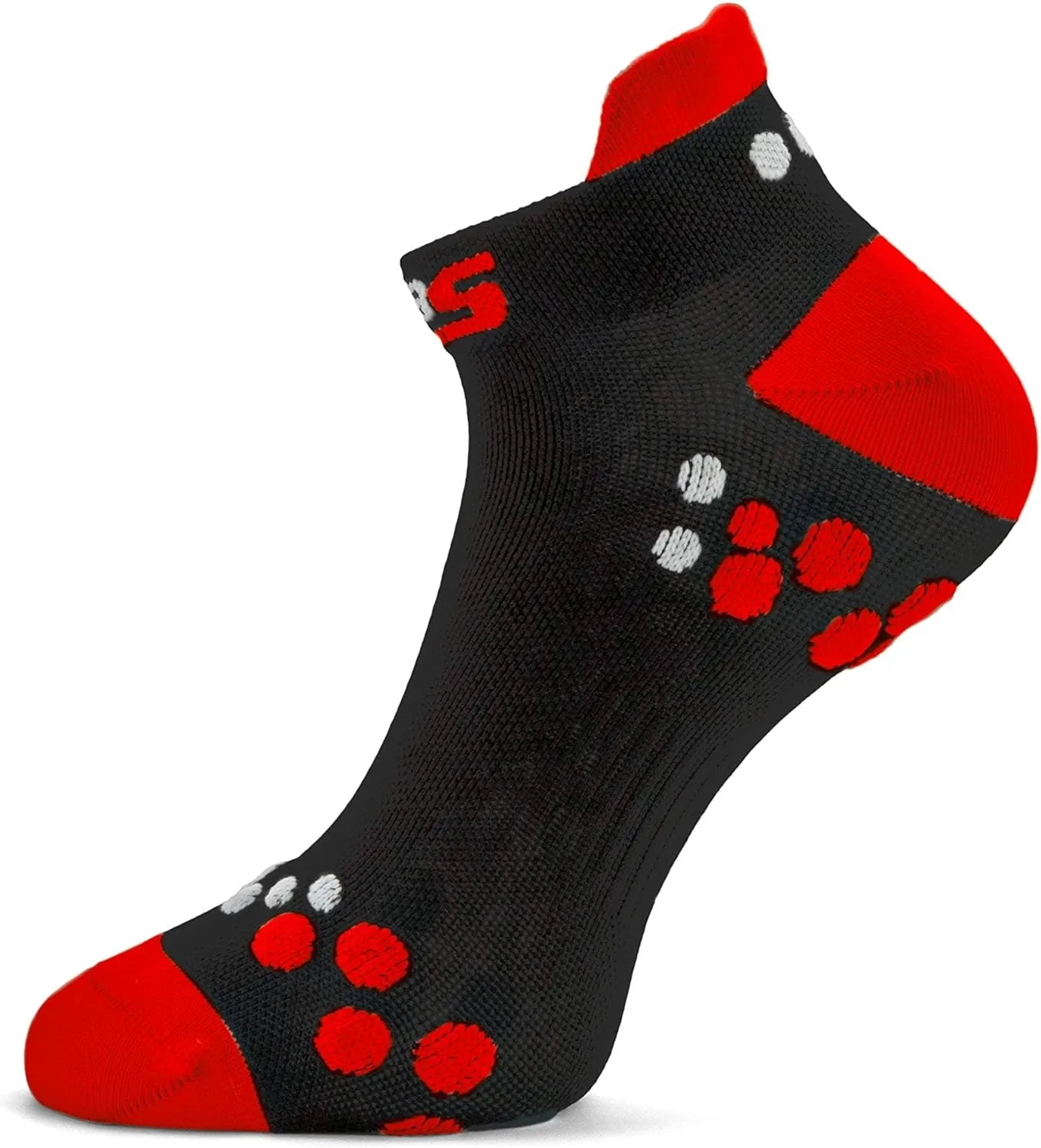 Low Cut Running Socks for Men & Women, 3 Pr Moisture Wicking Athletic Socks w/Anti Blister Tabs, Cushioned Padded Socks