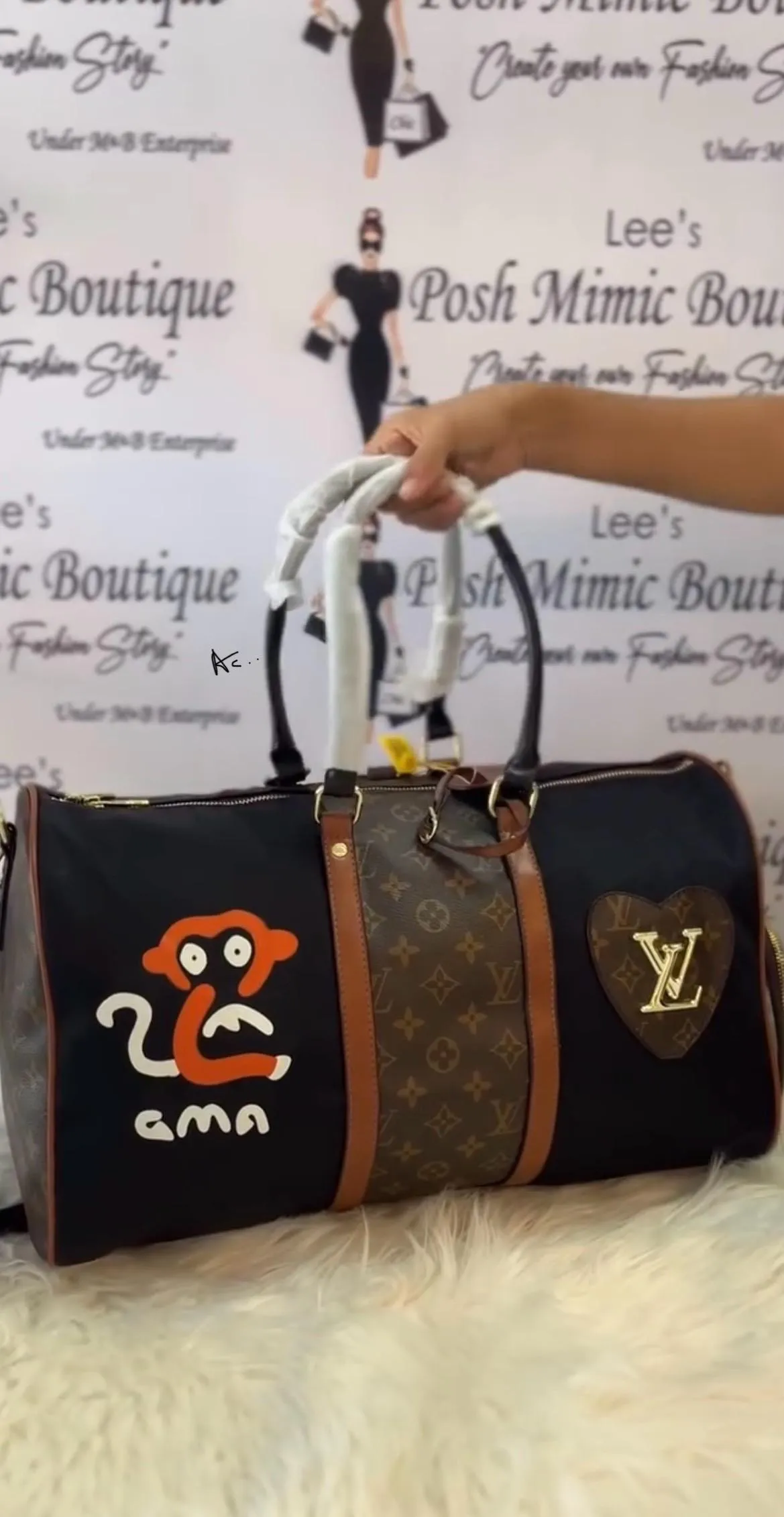 LV Duffle / Gym Unisex Bag with Shoe Compartment