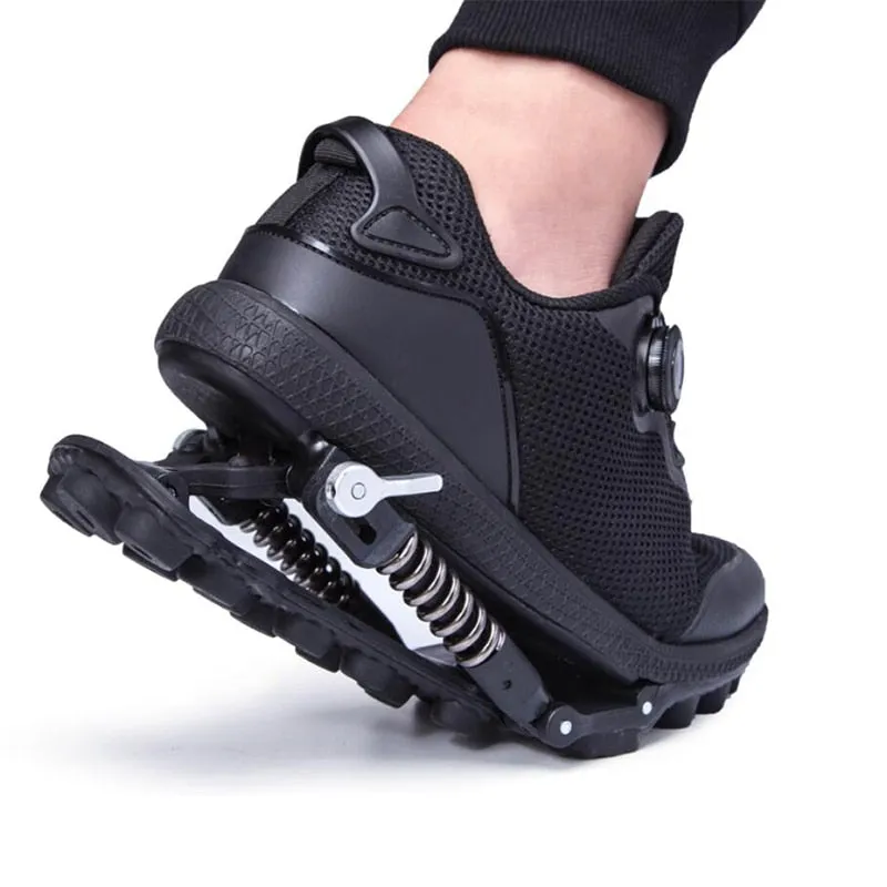 Mechanical running shoes Bouncing Spring shock absorption running Shoe