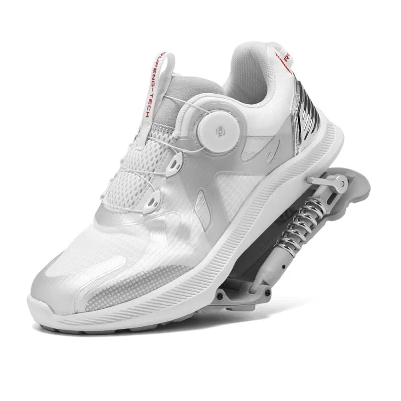 Mechanical running shoes Bouncing Spring shock absorption running Shoe