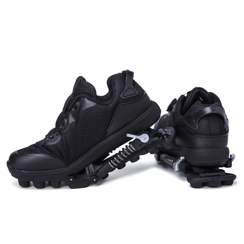 Mechanical running shoes Bouncing Spring shock absorption running Shoe