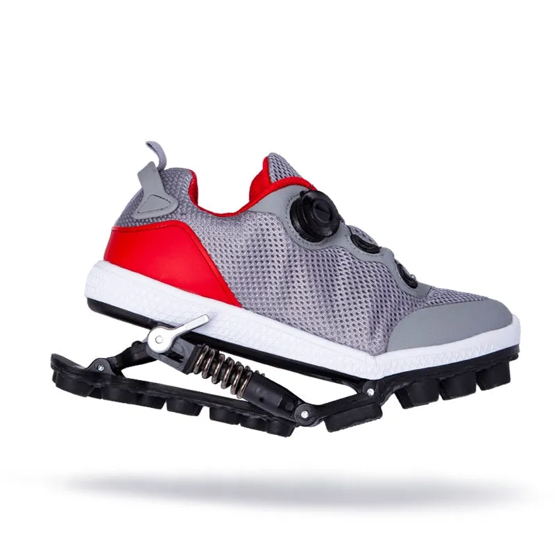 Mechanical running shoes Bouncing Spring shock absorption running Shoe