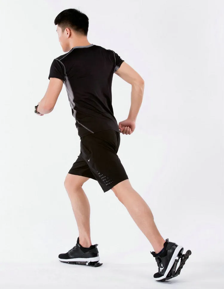 Mechanical running shoes Bouncing Spring shock absorption running Shoe