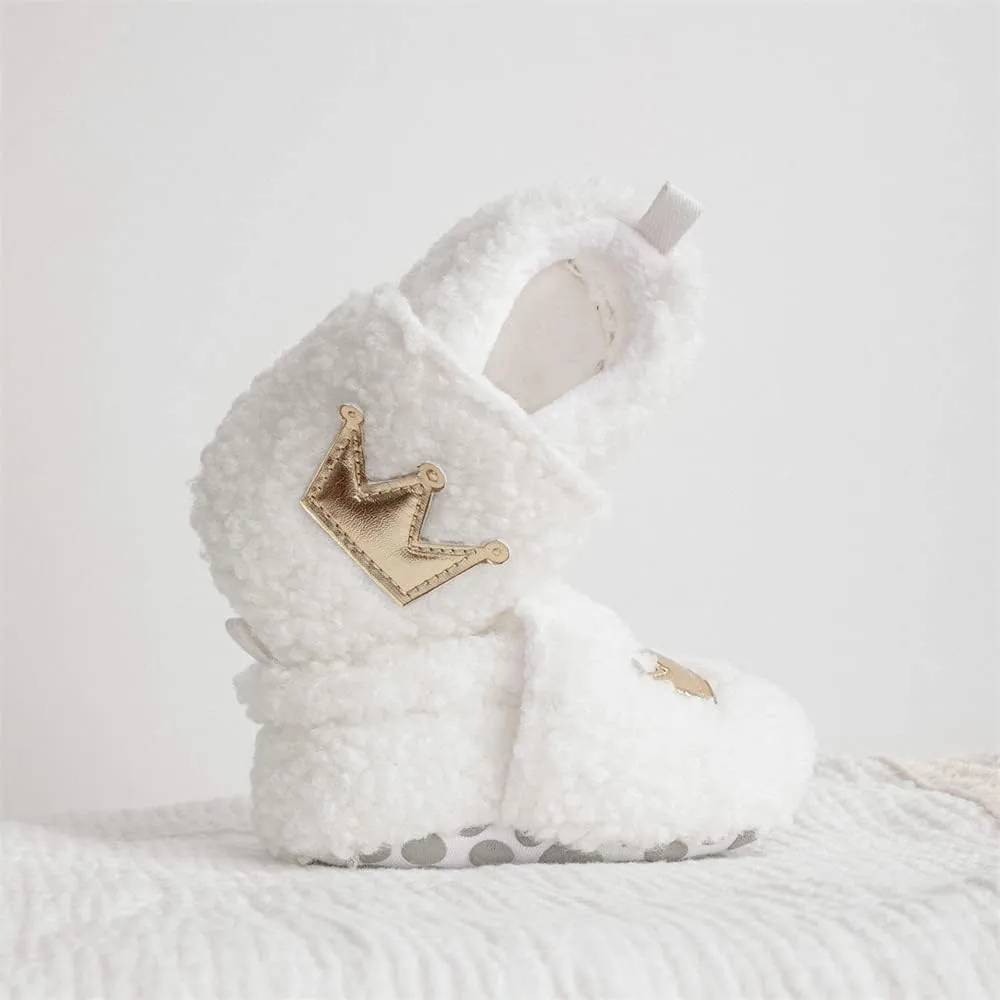 Meckior Save Beautiful Cute Cartoon Infant Unisex Baby Warm Cotton Anti-Slip Soft Sole First Walkers Shoes