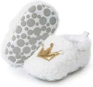 Meckior Save Beautiful Cute Cartoon Infant Unisex Baby Warm Cotton Anti-Slip Soft Sole First Walkers Shoes