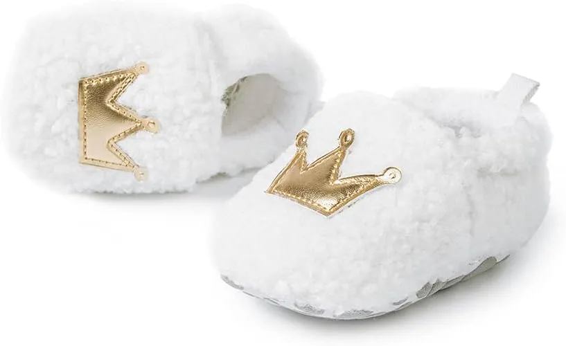 Meckior Save Beautiful Cute Cartoon Infant Unisex Baby Warm Cotton Anti-Slip Soft Sole First Walkers Shoes