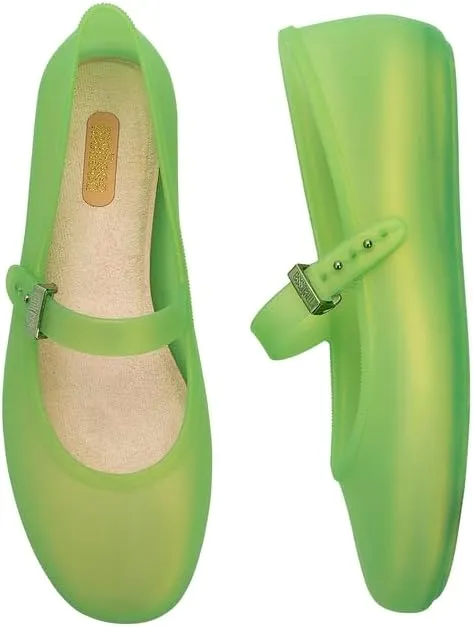 Melissa Soft Ballerina Collection - Seasonless Flats for Women - Classic Ballet Style with Adjustable Strap - Light-as-Air PVC Construction - Soft Foam Insole - Bubblegum Scent