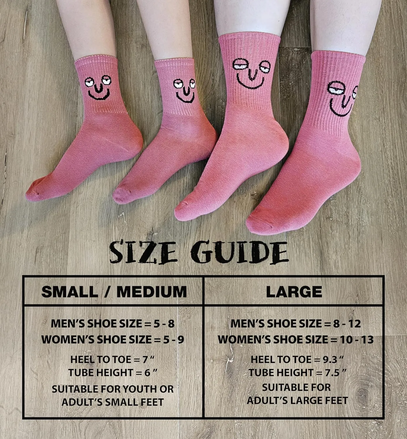 Meloday 10 PACK Crazy Funny Emotion Crew Socks Soft Cotton - 10 different fun designs and color per pack