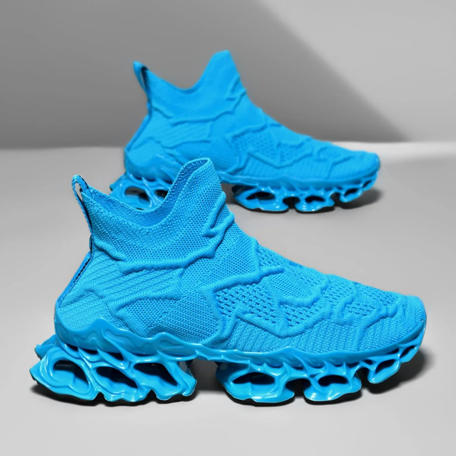Men Women Sneakers Mesh Breathable Comfort Slip on Athletic Sport Trail Running Blade Walking Tennis Shoes