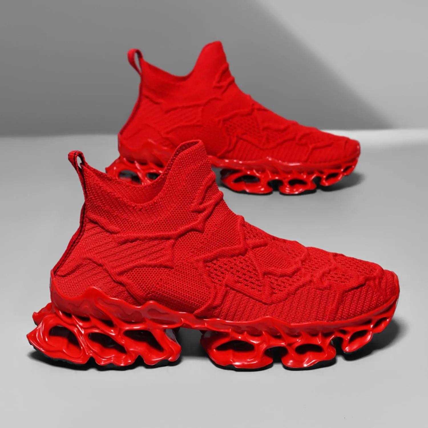 Men Women Sneakers Mesh Breathable Comfort Slip on Athletic Sport Trail Running Blade Walking Tennis Shoes