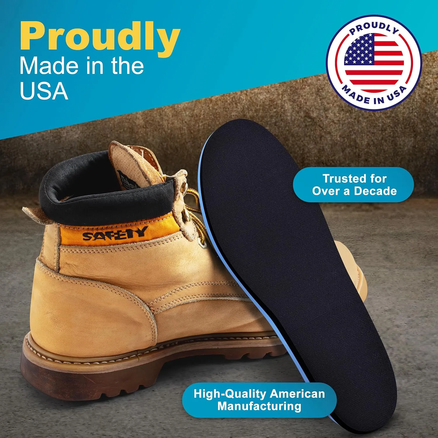 Men’s 8/9 Shoe Insert | Anti-Fatigue Insoles Men & Women | Polyurethane Shoe Sole & Memory Foam Move Insoles | Shoes Insoles for Men & Women