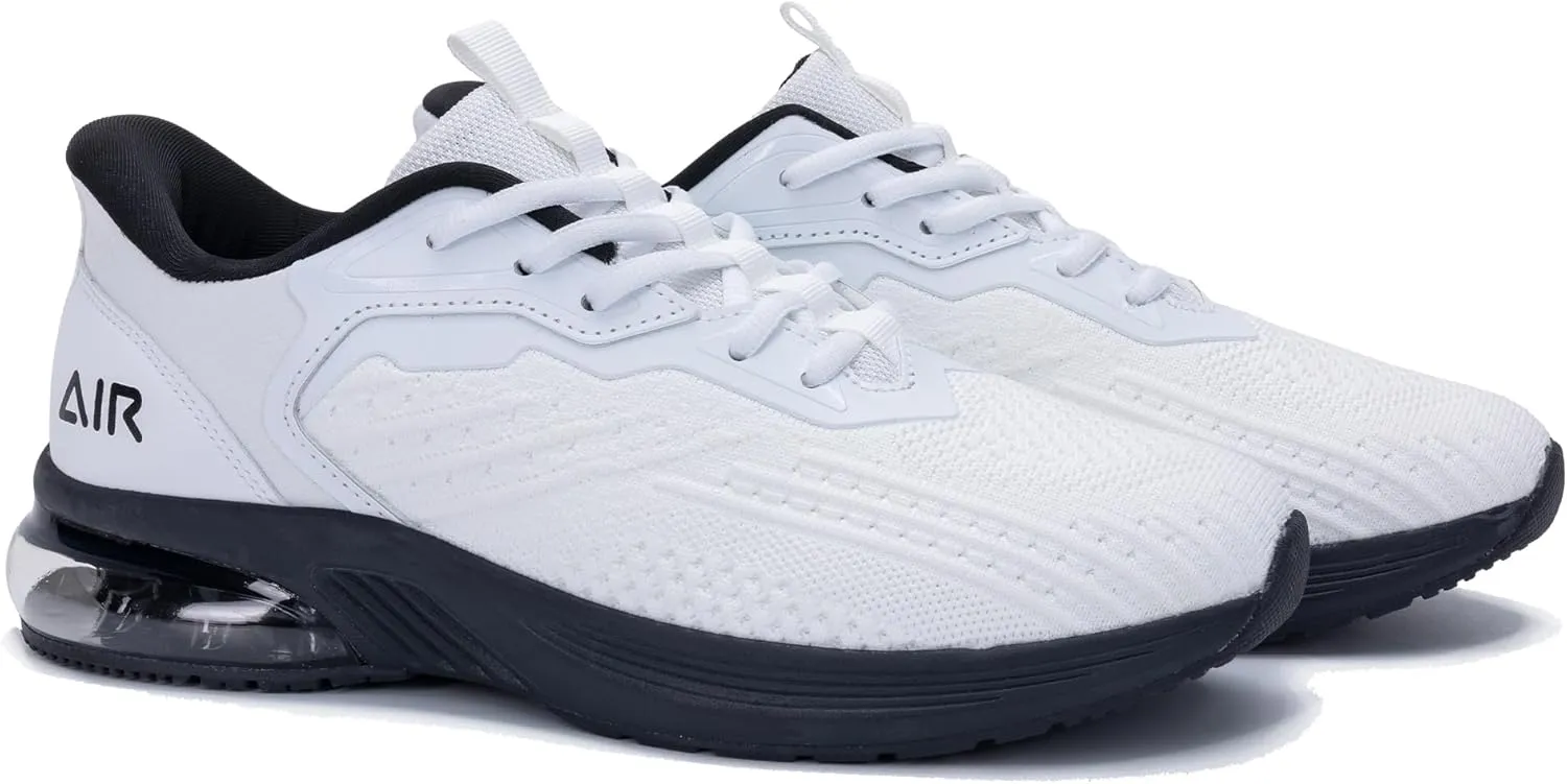 Mens Air Athletic Running Shoes Easy Slip On Tennis Sneakers Lightweight Comfortable Gym Walking Shoes for Men