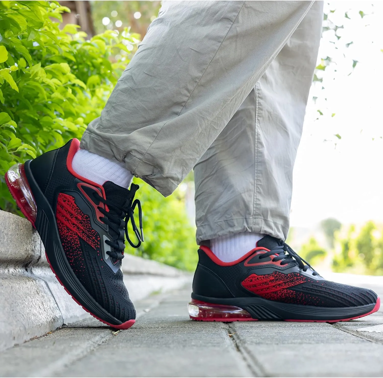 Mens Athletic Running Shoes Easy Slip On Tennis Sneakers Lightweight Comfortable Gym Walking Shoes for Men