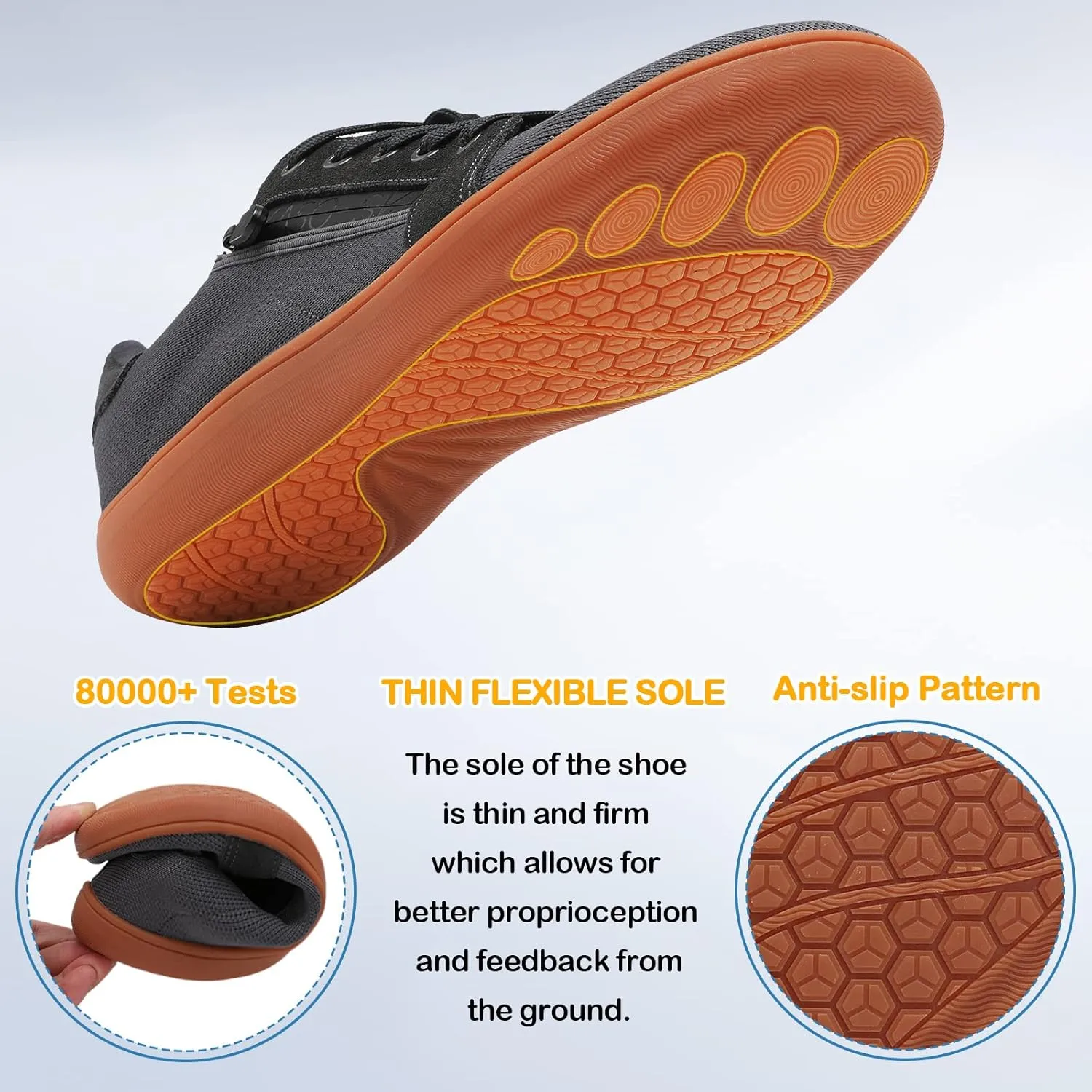Mens Barefoot Walking Shoes Wide Toe Zero Drop Minimalist Shoes Comfortable Casual Shoes for Gym Driving Office