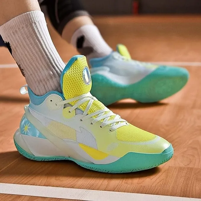 Men's Basketball Shoes Mesh Breathable Wear-Resistant Shock-Absorbing Soft Soled Sports Training Boots