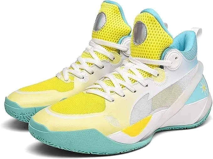 Men's Basketball Shoes Mesh Breathable Wear-Resistant Shock-Absorbing Soft Soled Sports Training Boots