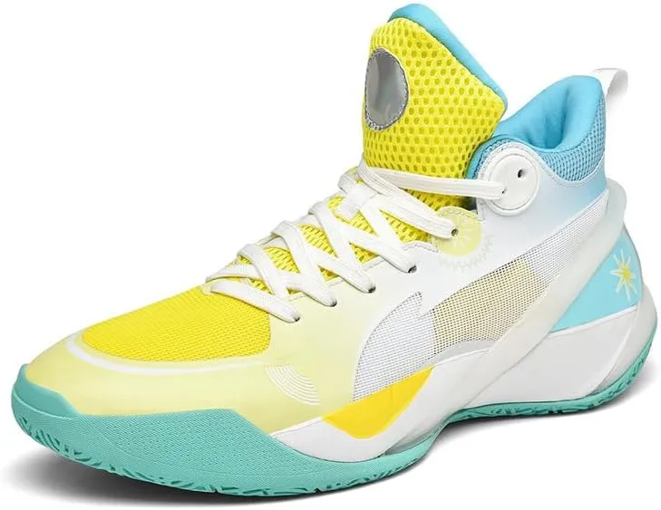 Men's Basketball Shoes Mesh Breathable Wear-Resistant Shock-Absorbing Soft Soled Sports Training Boots