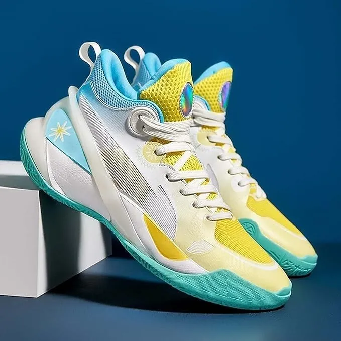 Men's Basketball Shoes Mesh Breathable Wear-Resistant Shock-Absorbing Soft Soled Sports Training Boots
