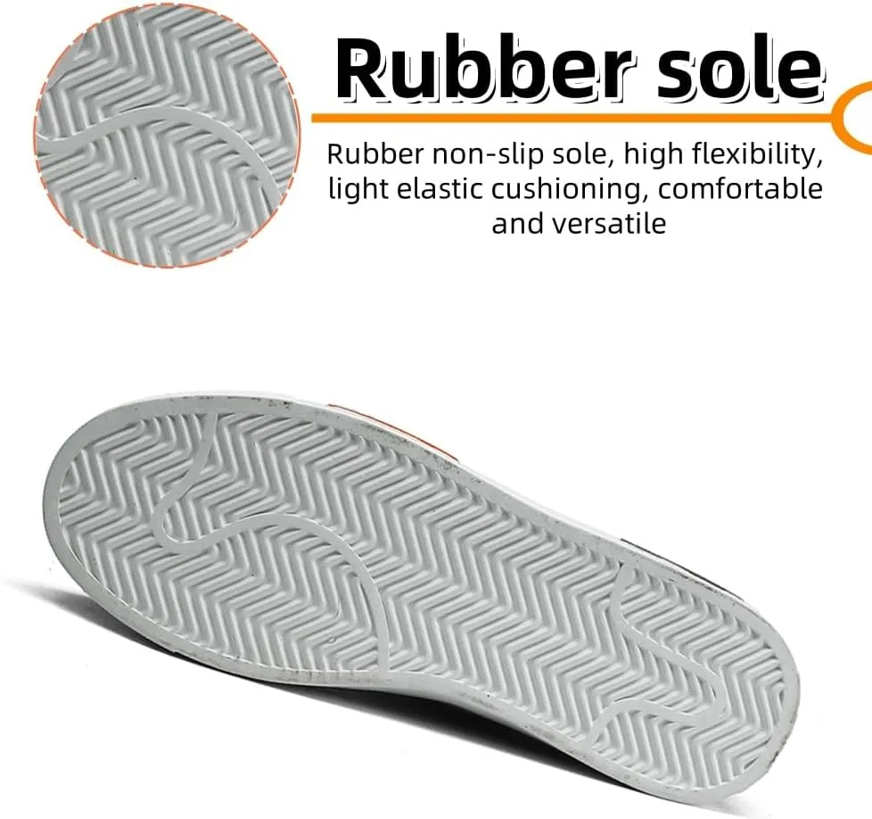 Men's Canvas Sneakers Low Top Lace Up Casual Non Slip Walking Shoes Round Toe Soft Lightweight Breathable Fashion