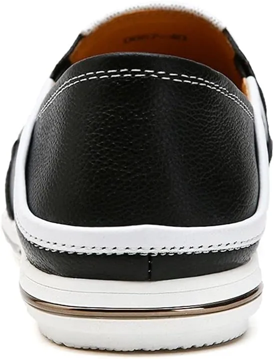 Men's Genuine Leather Loafers Shoes Fashion Slip-on Casual Soft Summer Driving Shoes