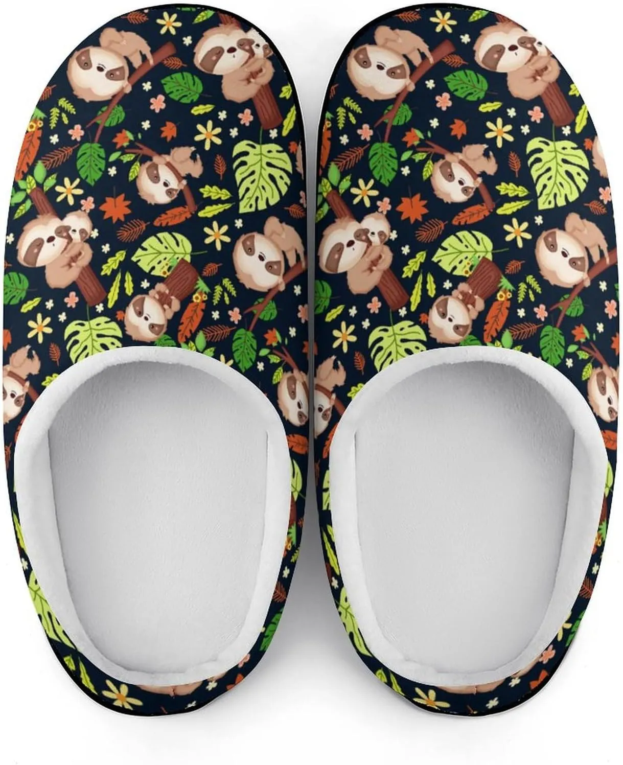 Mens House Slippers Women's Halloween Checkered Cotton Slippers Soft Clog Slippers Non-Slip Sole Indoor Outdoor Shoes