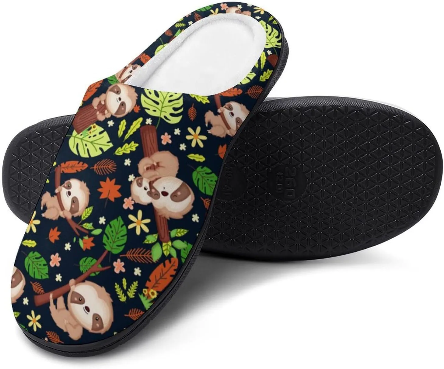 Mens House Slippers Women's Halloween Checkered Cotton Slippers Soft Clog Slippers Non-Slip Sole Indoor Outdoor Shoes