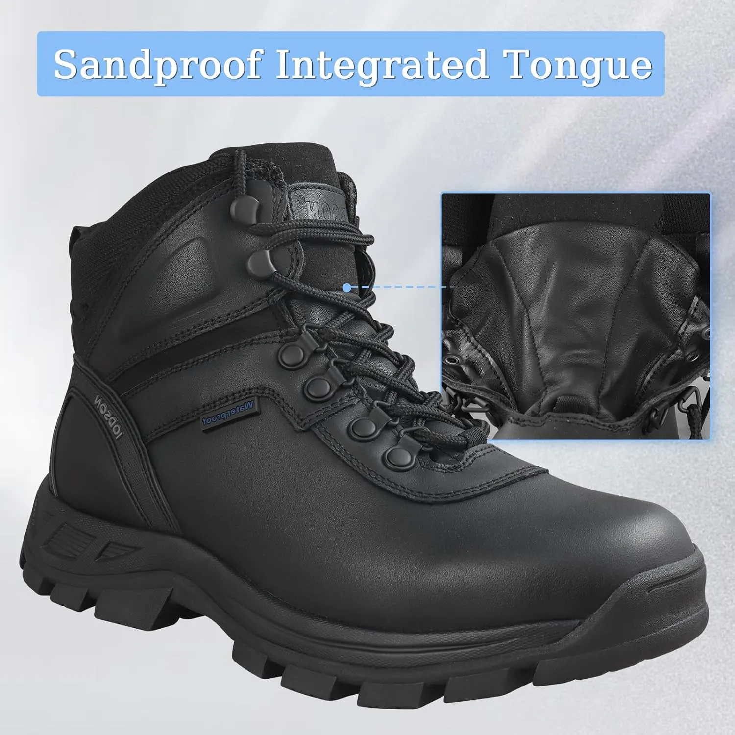 Men‘s Military Boots Waterproof Tactical Boots Durable Work Boot Duty Boots Anti-Silp Hiking Boots Security Boots Ankle Leather Boots