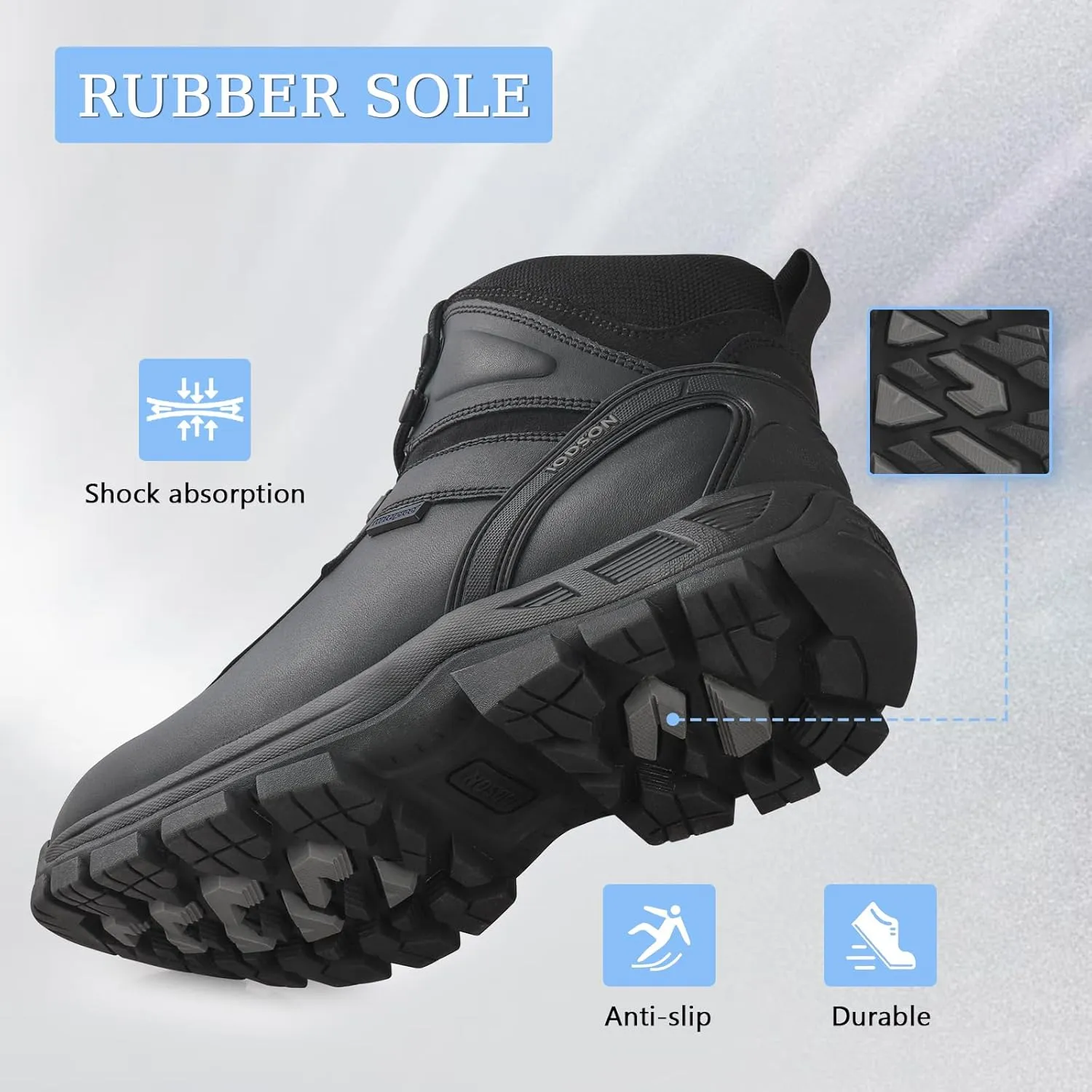 Men‘s Military Boots Waterproof Tactical Boots Durable Work Boot Duty Boots Anti-Silp Hiking Boots Security Boots Ankle Leather Boots
