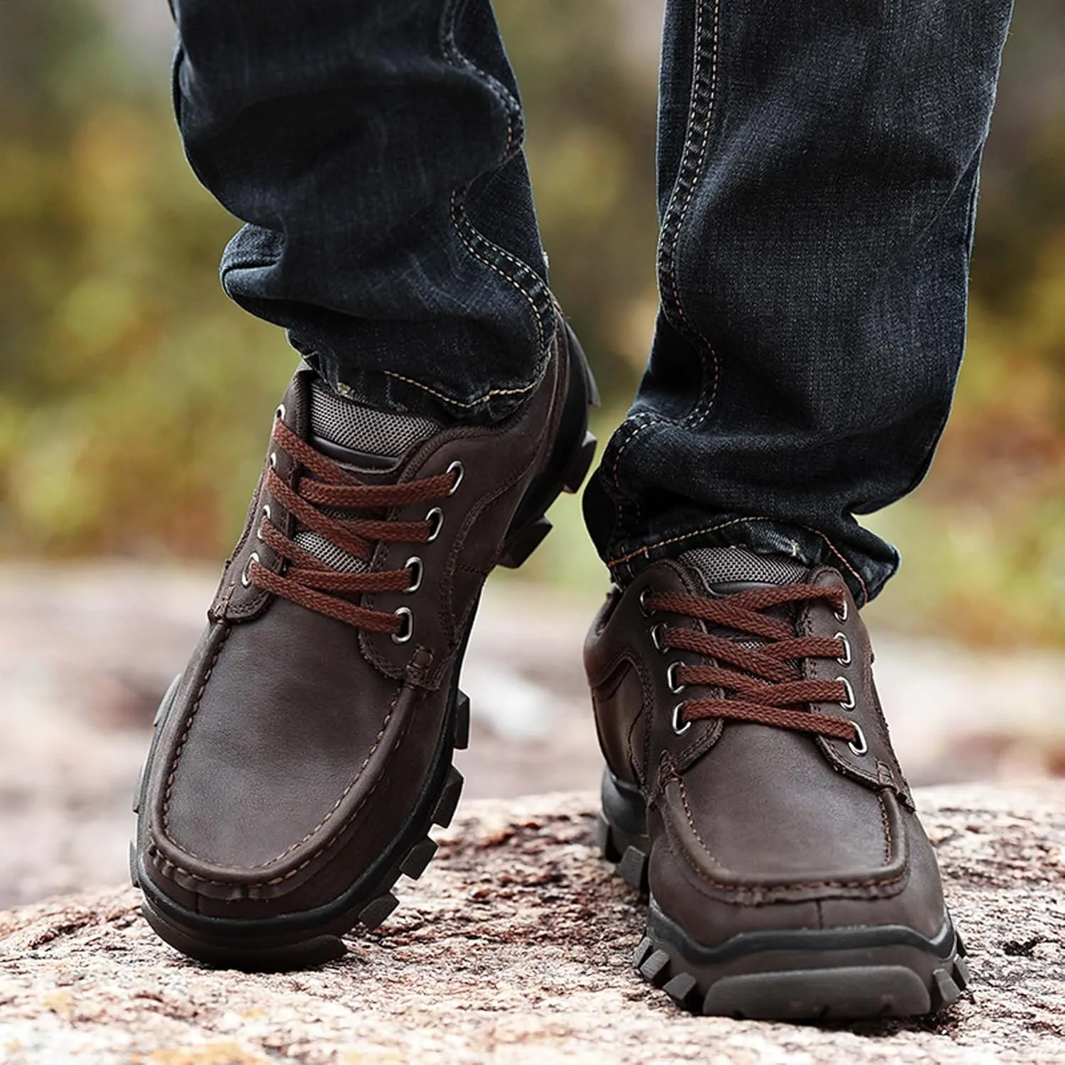 Men's non-slip climbing shoes comfortable waterproof hiking shoes outdoor cross-country camping travel shoes outdoor activities sports shoes