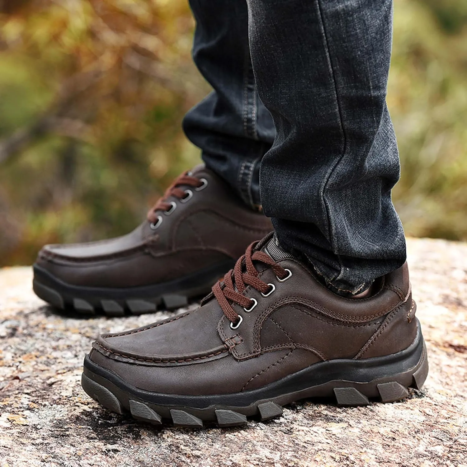 Men's non-slip climbing shoes comfortable waterproof hiking shoes outdoor cross-country camping travel shoes outdoor activities sports shoes