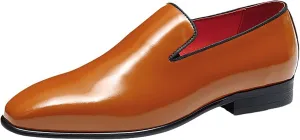 Men's Premium Business Casual Leather Shoes with Breathable Design for Office, Weddings and Formal Events Anti-Slip Rubber Sole