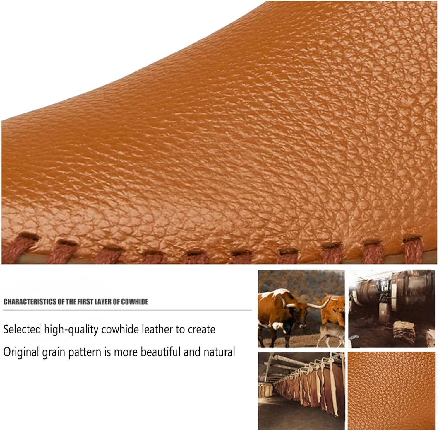 Men's Retro Hand-Stitched Leather Soft-Soled Loafers Fashion Casual Comfortable Soft Non-Slip Walking Shoes