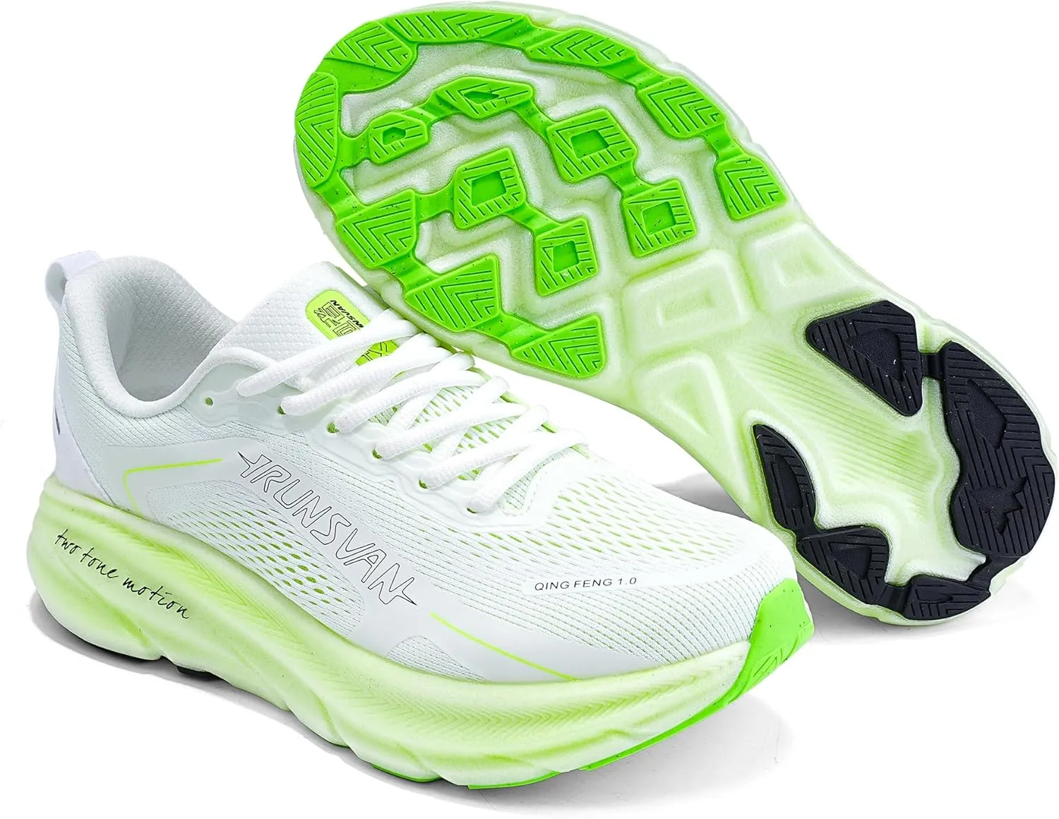 Men's Road Sneakers Cushioned Marathon Running Shoes Carbon Plate Anti Torsion with Arch Support Lightweight Breathable