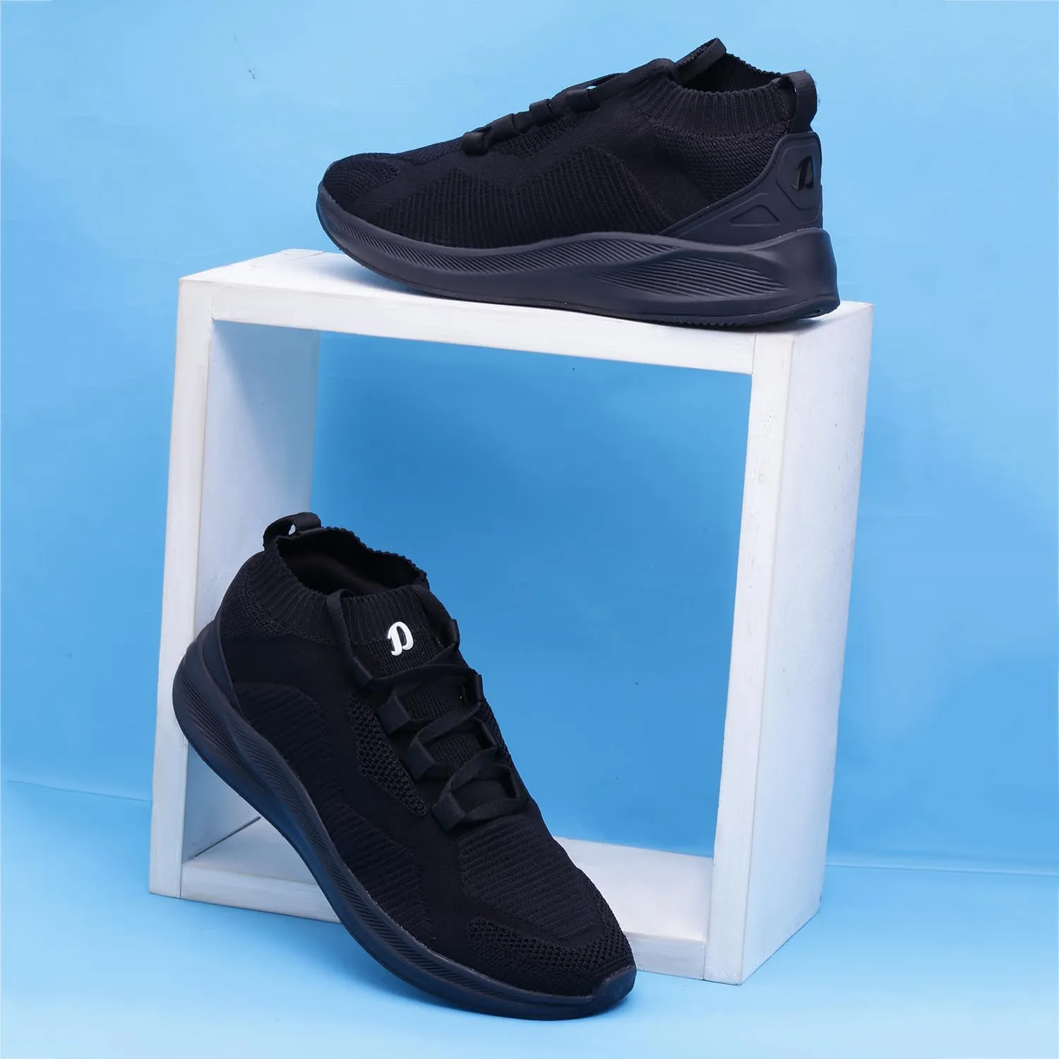 Men's Sports Shoes with Memory Foam Cushioned Insole| Running Walking Gym Training Jogging Athletics| Comfortable & Stylish| Casual & Lightweight| Slipon Sneaker Gent's Boy's D-2007