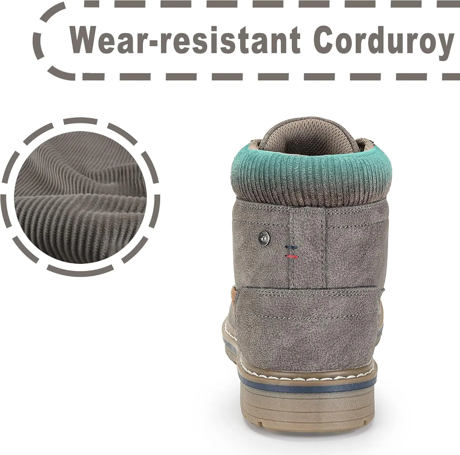 Men's Waterproof Mid-Top Chukka Boots for Work Everyday Wear Casual Outdoor
