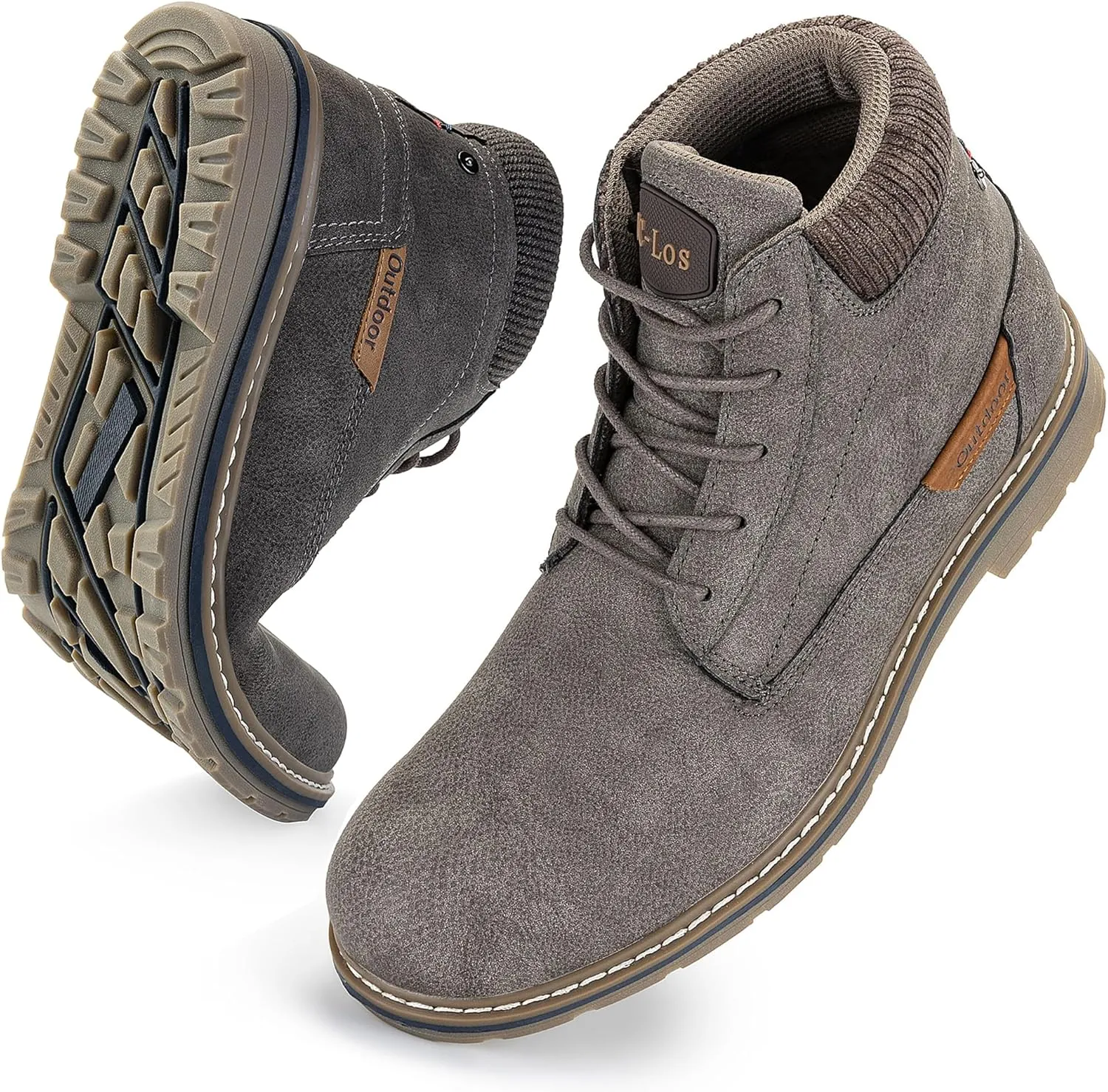 Men's Waterproof Mid-Top Chukka Boots for Work Everyday Wear Casual Outdoor