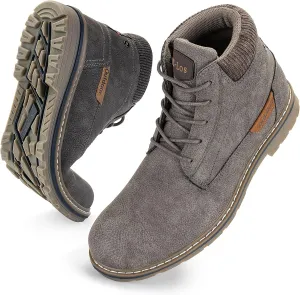 Men's Waterproof Mid-Top Chukka Boots for Work Everyday Wear Casual Outdoor
