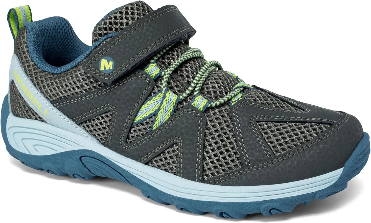Merrell Kids Ridge Trek Hiking Shoe, Olive, 5.5 Wide US Unisex Big_Kid