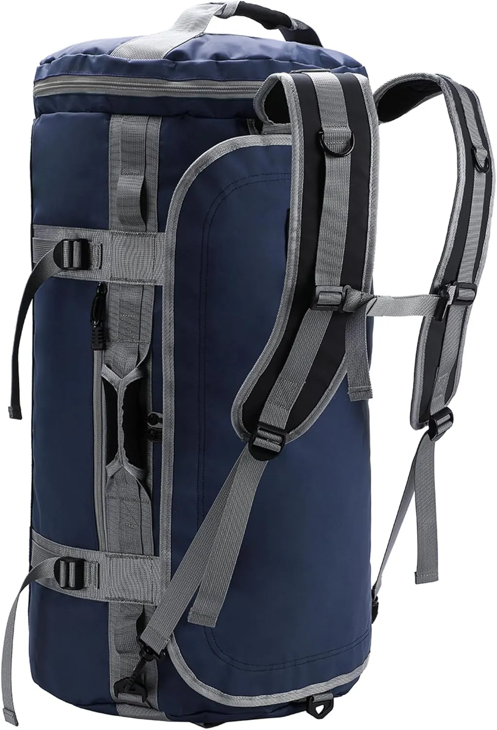 MIER Large Duffel Backpack Sports Gym Bag with Shoe Compartment, Heavy Duty and Water Resistant, Navy Blue, 90L