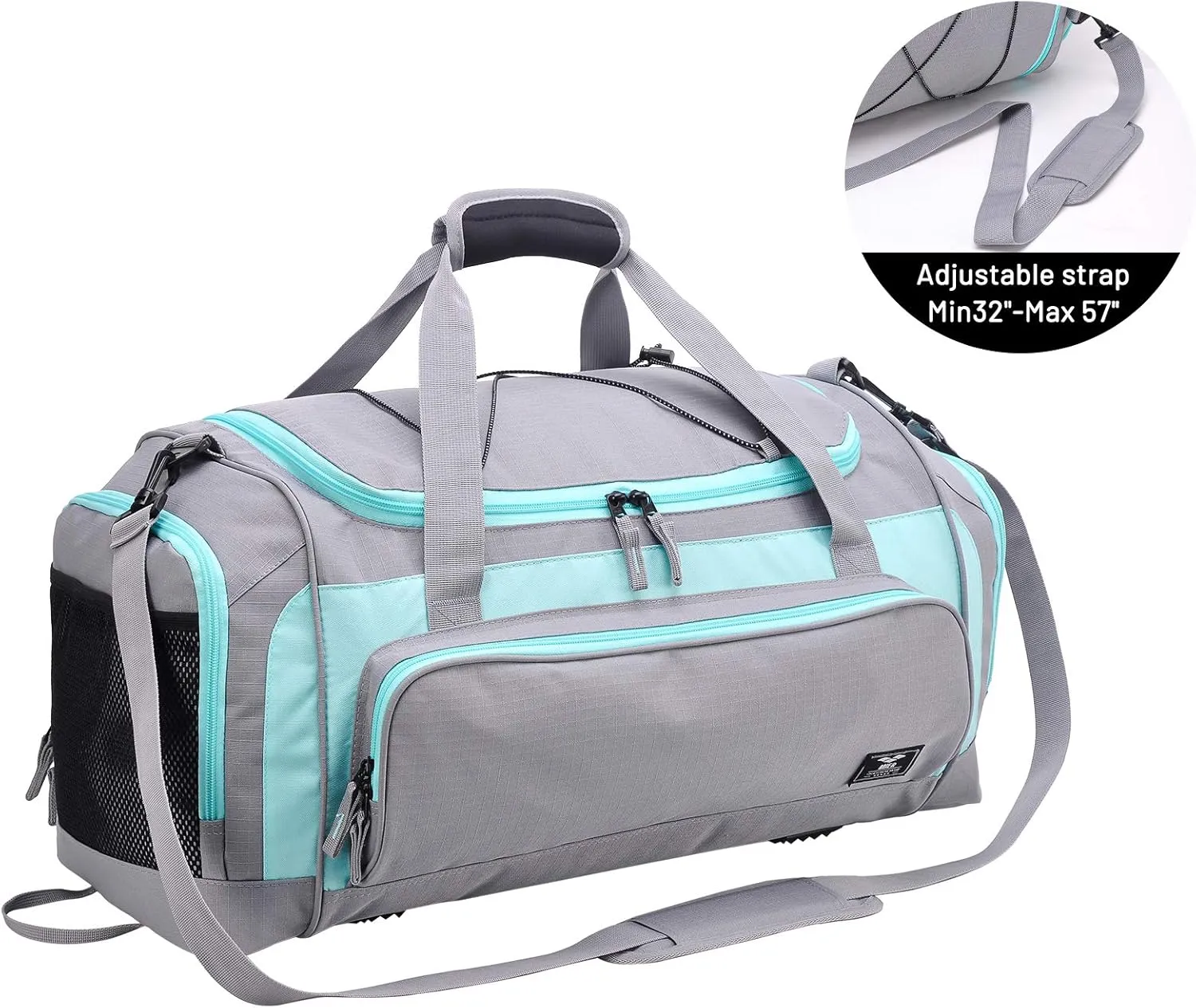 MIER Large Duffel Bag Men's Gym Bag with Shoe Compartment, 60L