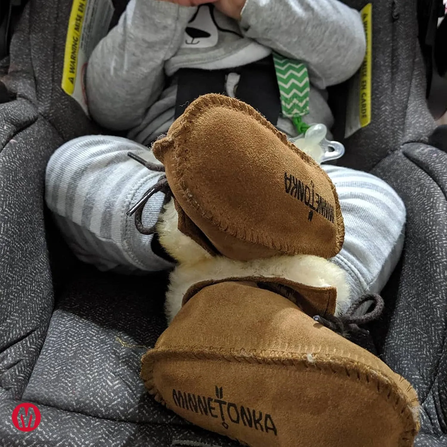 Minnetonka Genuine Sheepskin Bootie (Infant/Toddler)