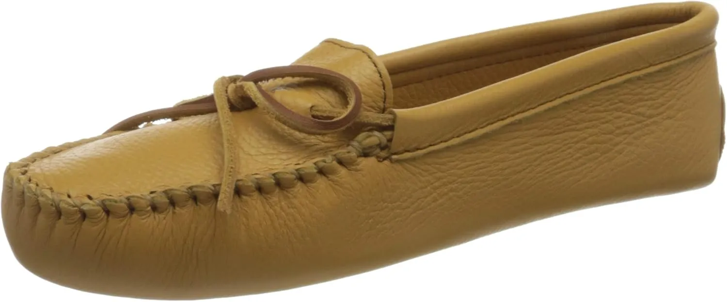 Minnetonka Women's Double Deerskin Soft Leather Sole Moccasin