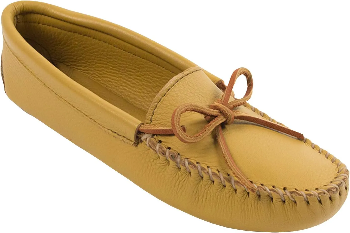 Minnetonka Women's Double Deerskin Soft Leather Sole Moccasin