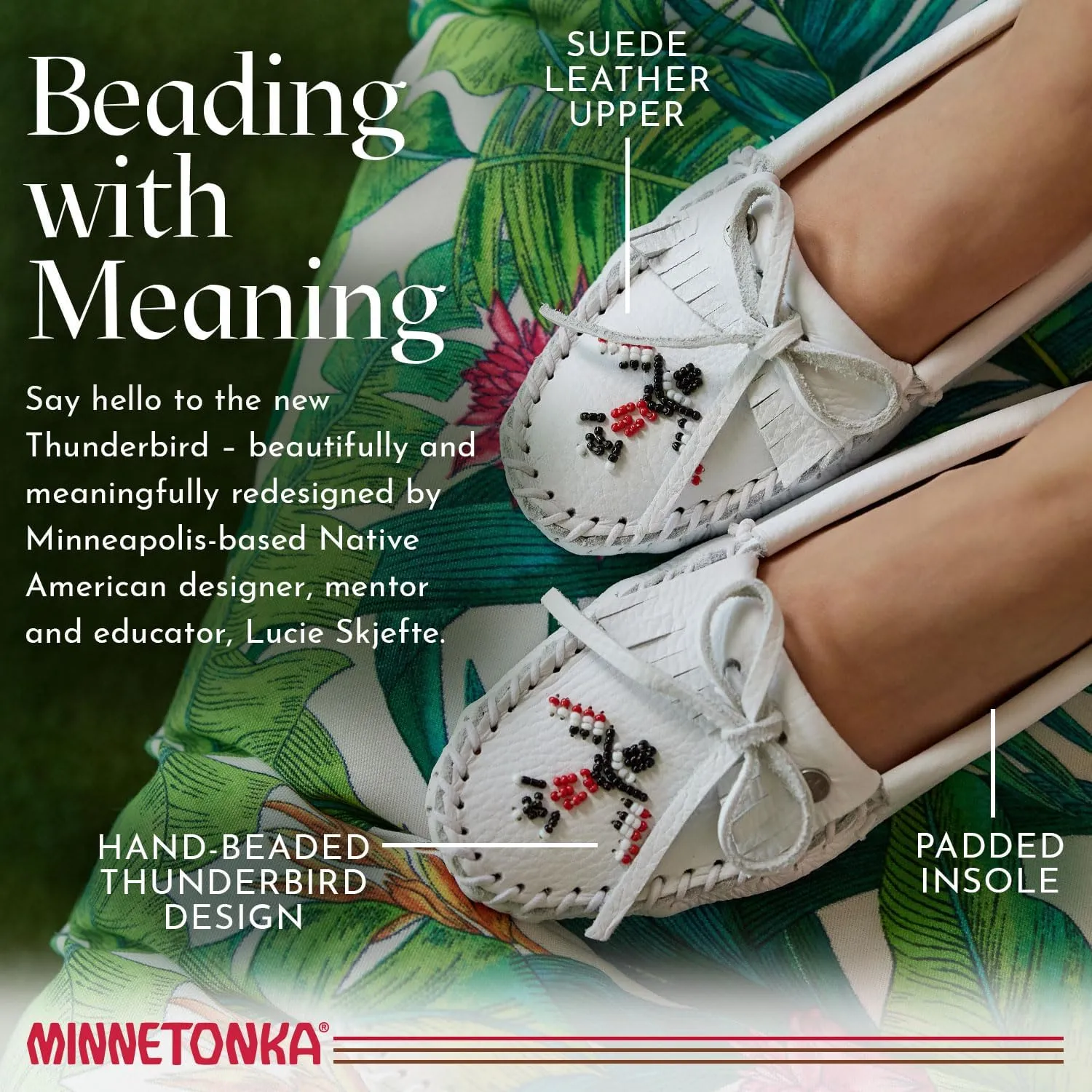 Minnetonka Women's Thunderbird Soft Leather Sole Moccasin