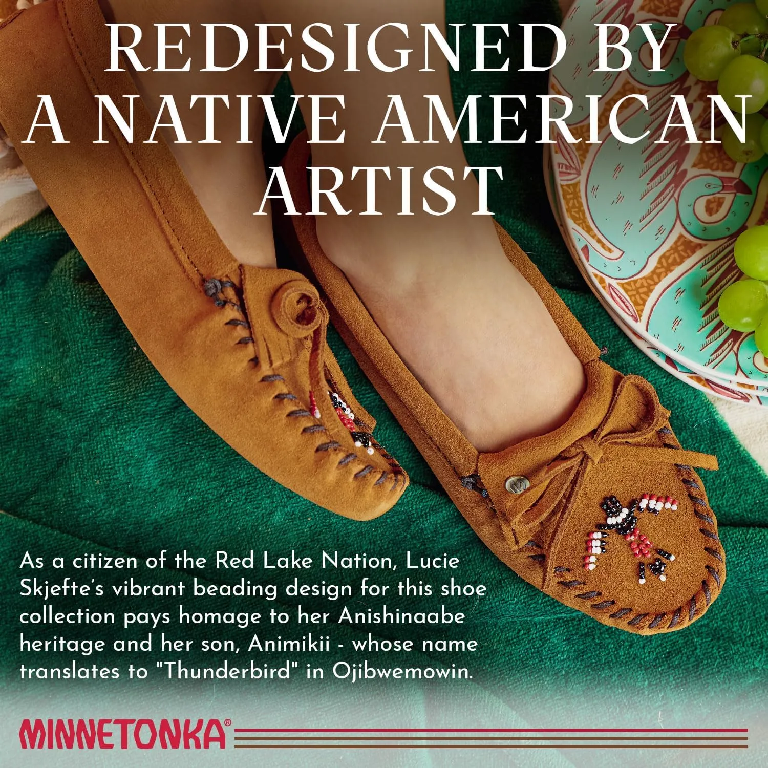 Minnetonka Women's Thunderbird Soft Leather Sole Moccasin