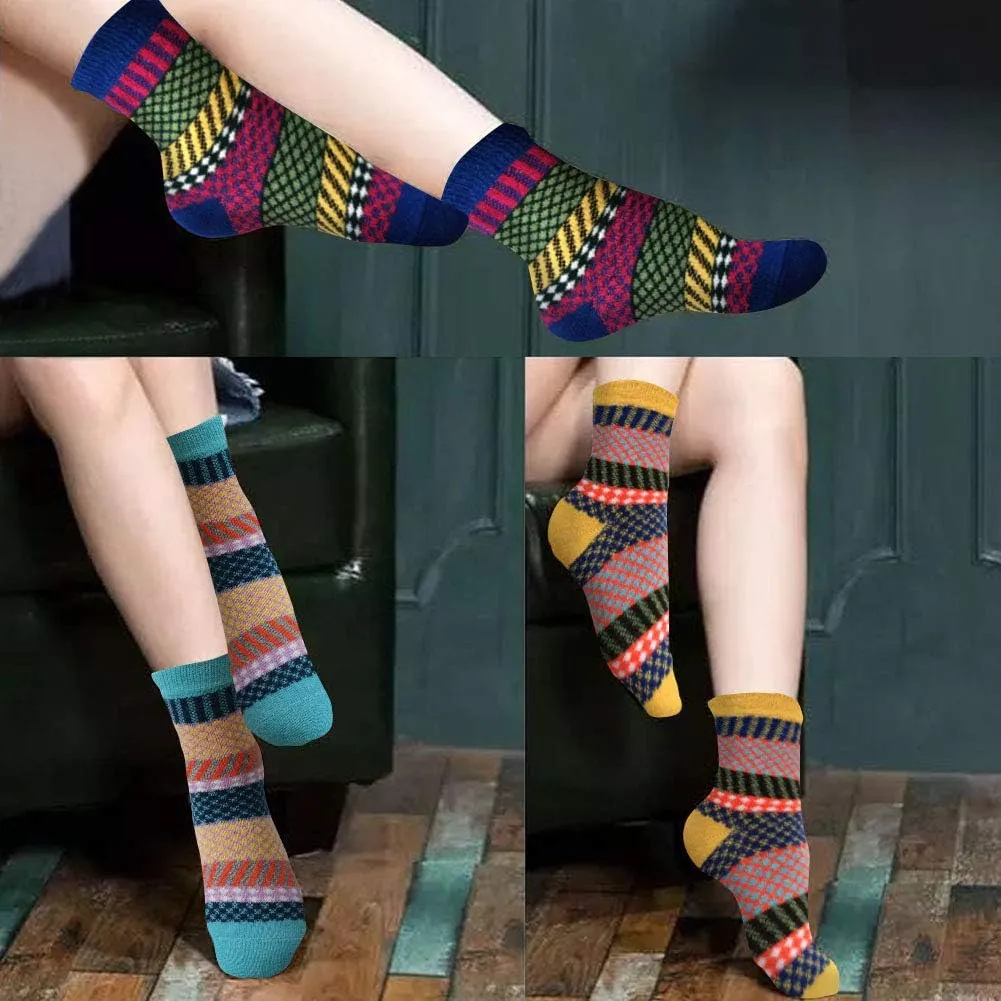 MORECOO Womens Socks Winter - Stocking Stuffers Gifts for Women - Thick Wool Soft Warm Cozy Crew Socks for Women