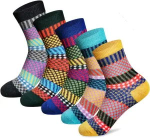 MORECOO Womens Socks Winter - Stocking Stuffers Gifts for Women - Thick Wool Soft Warm Cozy Crew Socks for Women